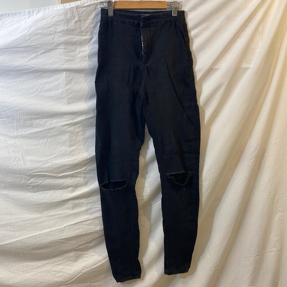 Topshop moto joni black denim
